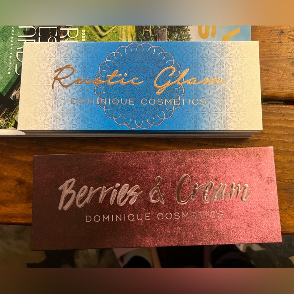 Dominique Cosmetics Berries & Cream and Rustic Glam Palettes